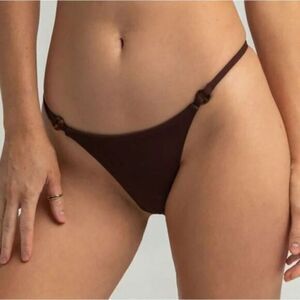 NEW Rhythm Free People Ring Itsy Bikini Bottom in chocolate, size L‎